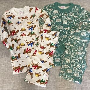 Bundle x 2 p Hanna Andersson long john PJs EUC sz 130 (8)